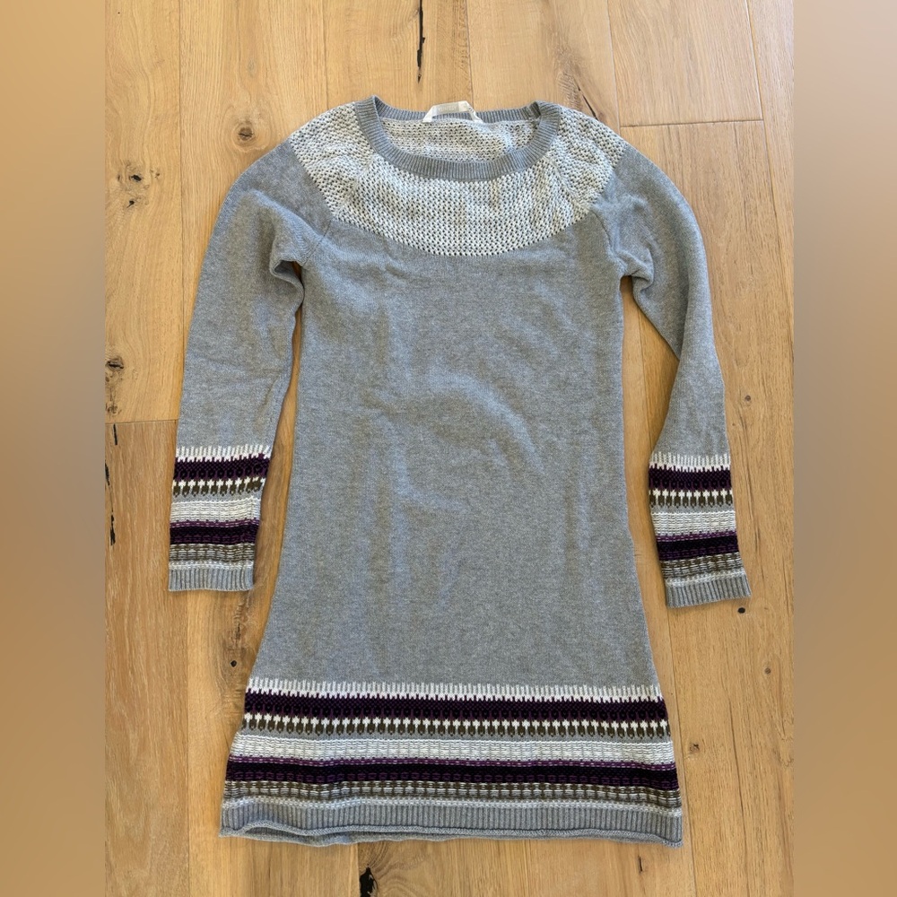 Athleta Gray and Purple Women's Sweater Dress